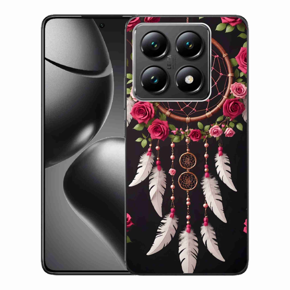 Gelový kryt mmCase na Xiaomi 14T - lapač snů s růžemi