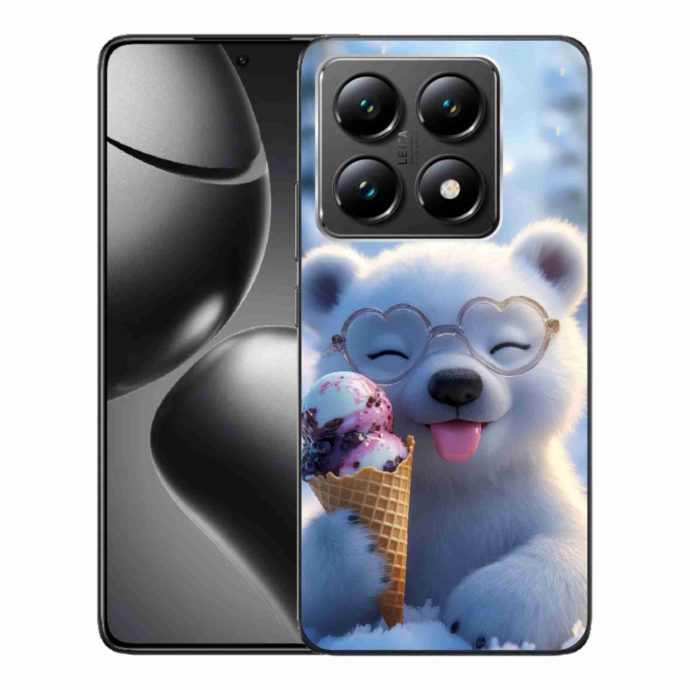 Gelový kryt mmCase na Xiaomi 14T - medvídek se zmrzlinou