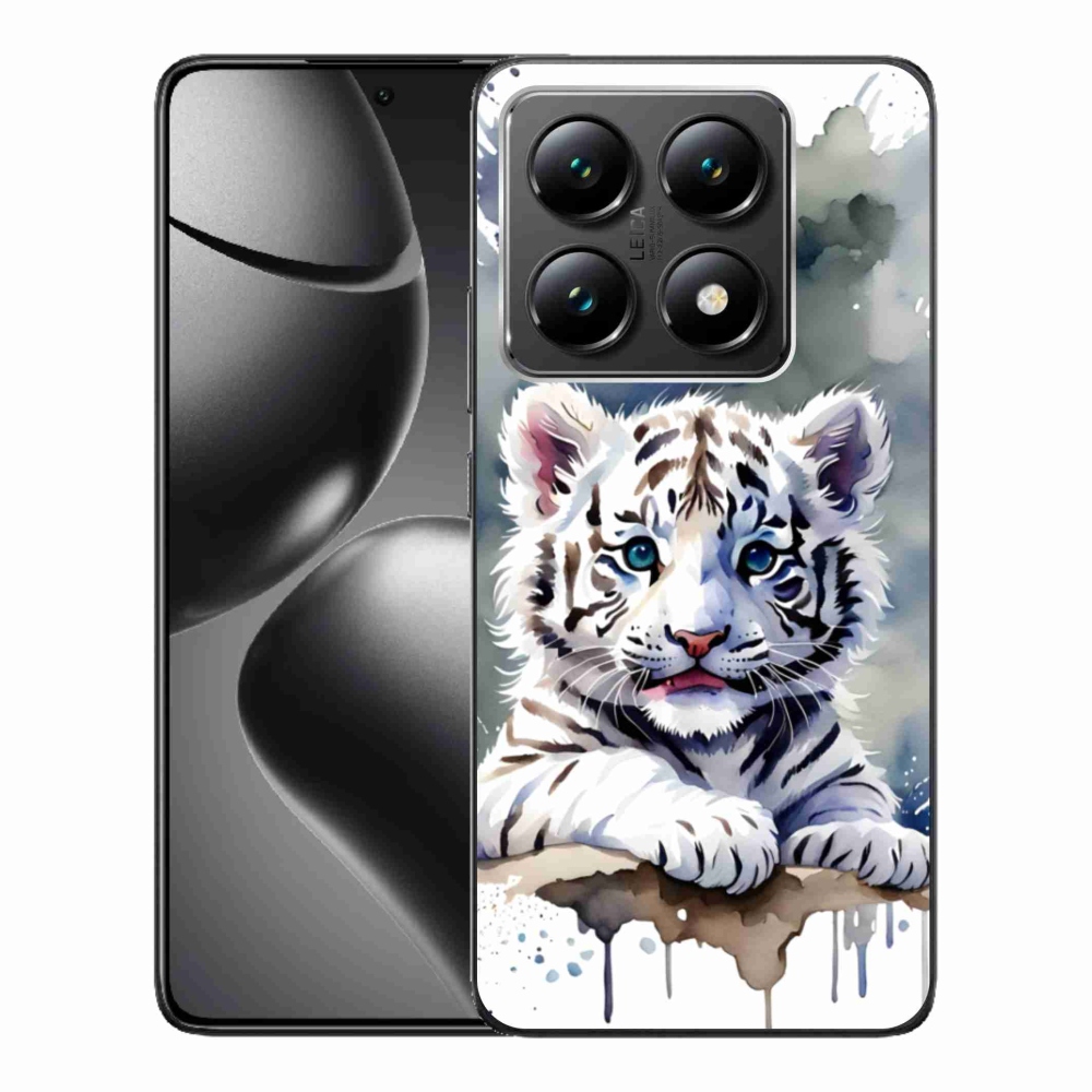 Gelový kryt mmCase na Xiaomi 14T - mládě bílého tygra