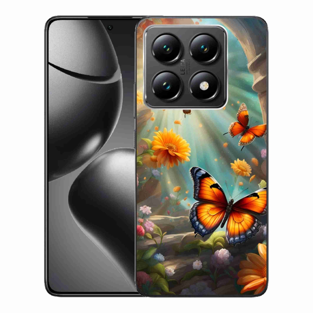 Gelový kryt mmCase na Xiaomi 14T - motýlí zahrada 2