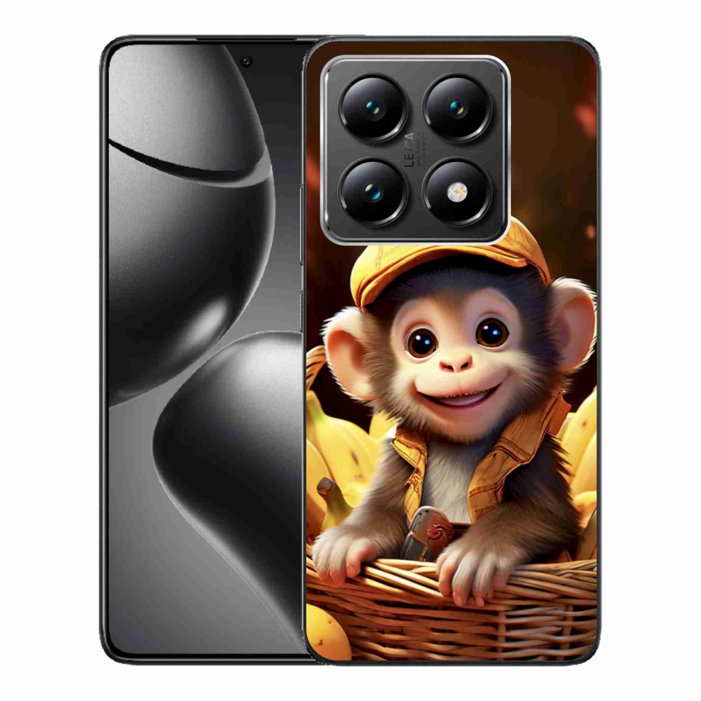 Gelový kryt mmCase na Xiaomi 14T - opice v košíku
