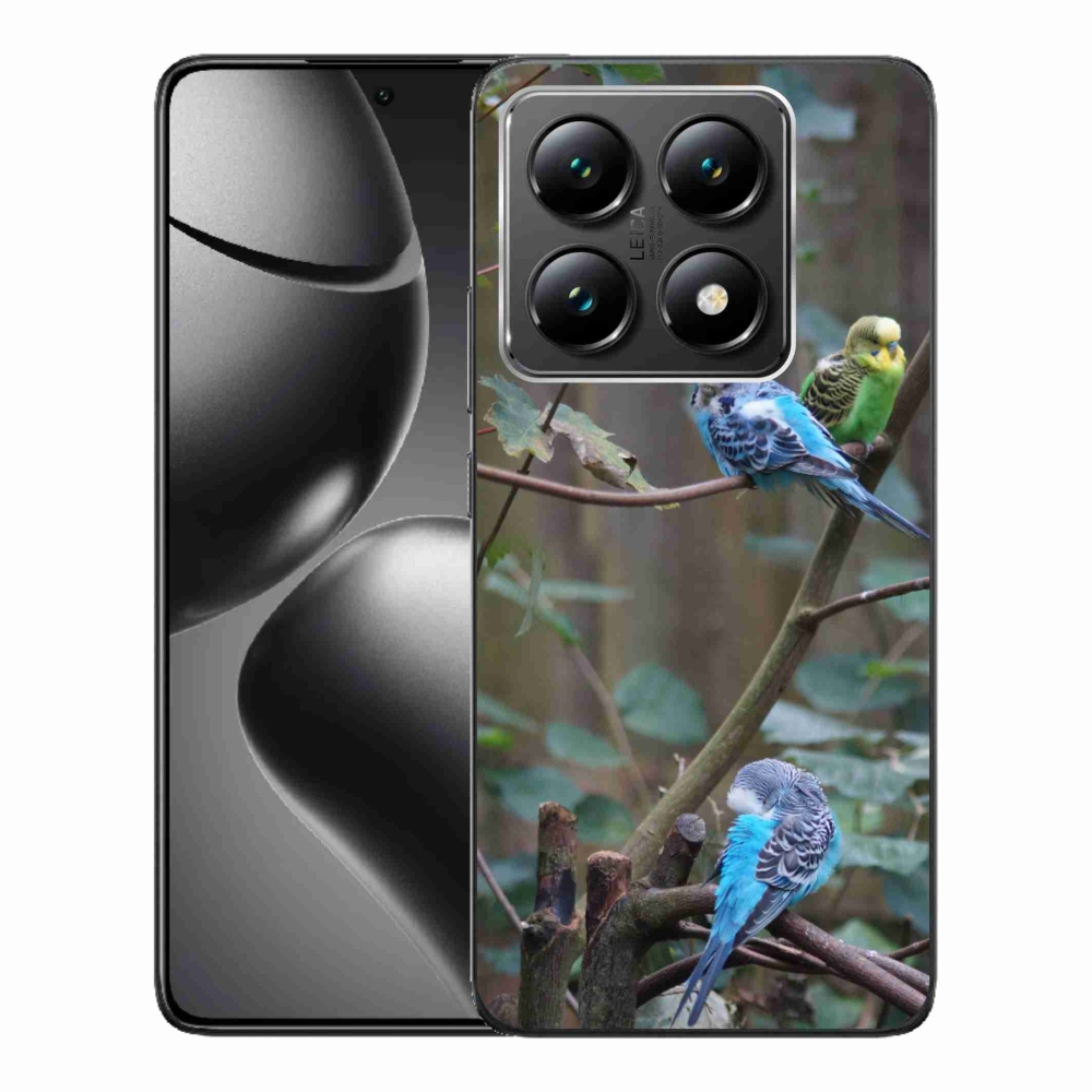 Gelový kryt mmCase na Xiaomi 14T - papoušci na větvi