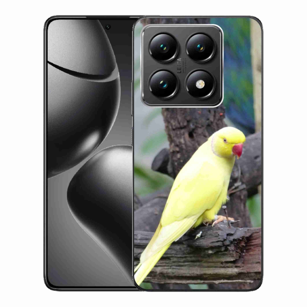 Gelový kryt mmCase na Xiaomi 14T - papoušek alexandr žlutý