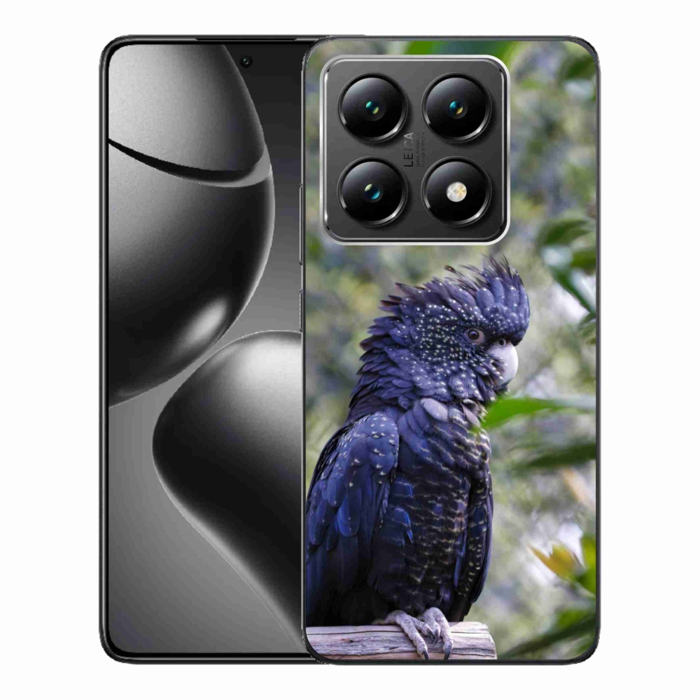 Gelový kryt mmCase na Xiaomi 14T - papoušek kakadu černý