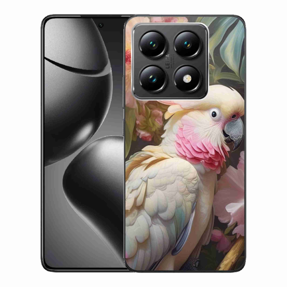 Gelový kryt mmCase na Xiaomi 14T - papoušek kakadu růžový 2