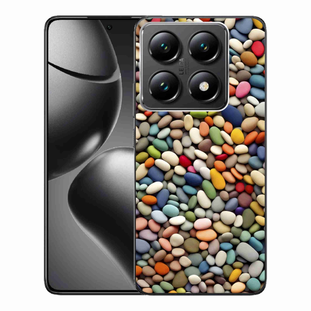 Gelový kryt mmCase na Xiaomi 14T Pro - barevné kamínky 2