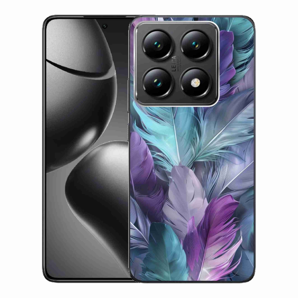 Gelový kryt mmCase na Xiaomi 14T Pro - barevné peří 2