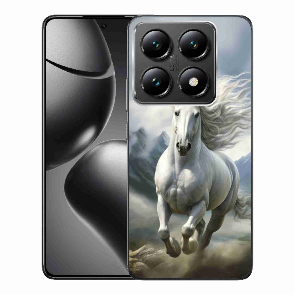 Gelový kryt mmCase na Xiaomi 14T Pro - běžící bílý kůň 3