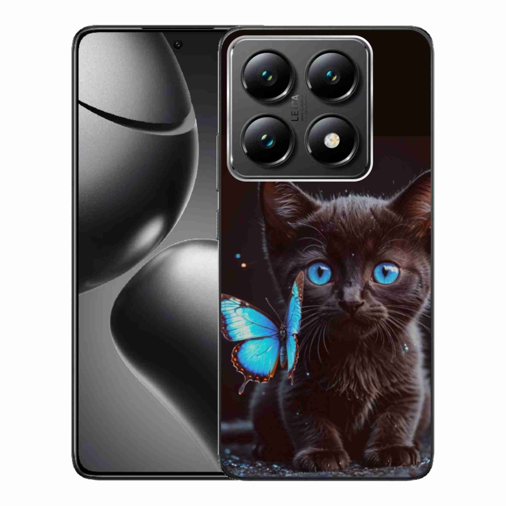 Gelový kryt mmCase na Xiaomi 14T Pro - černé kotě 3