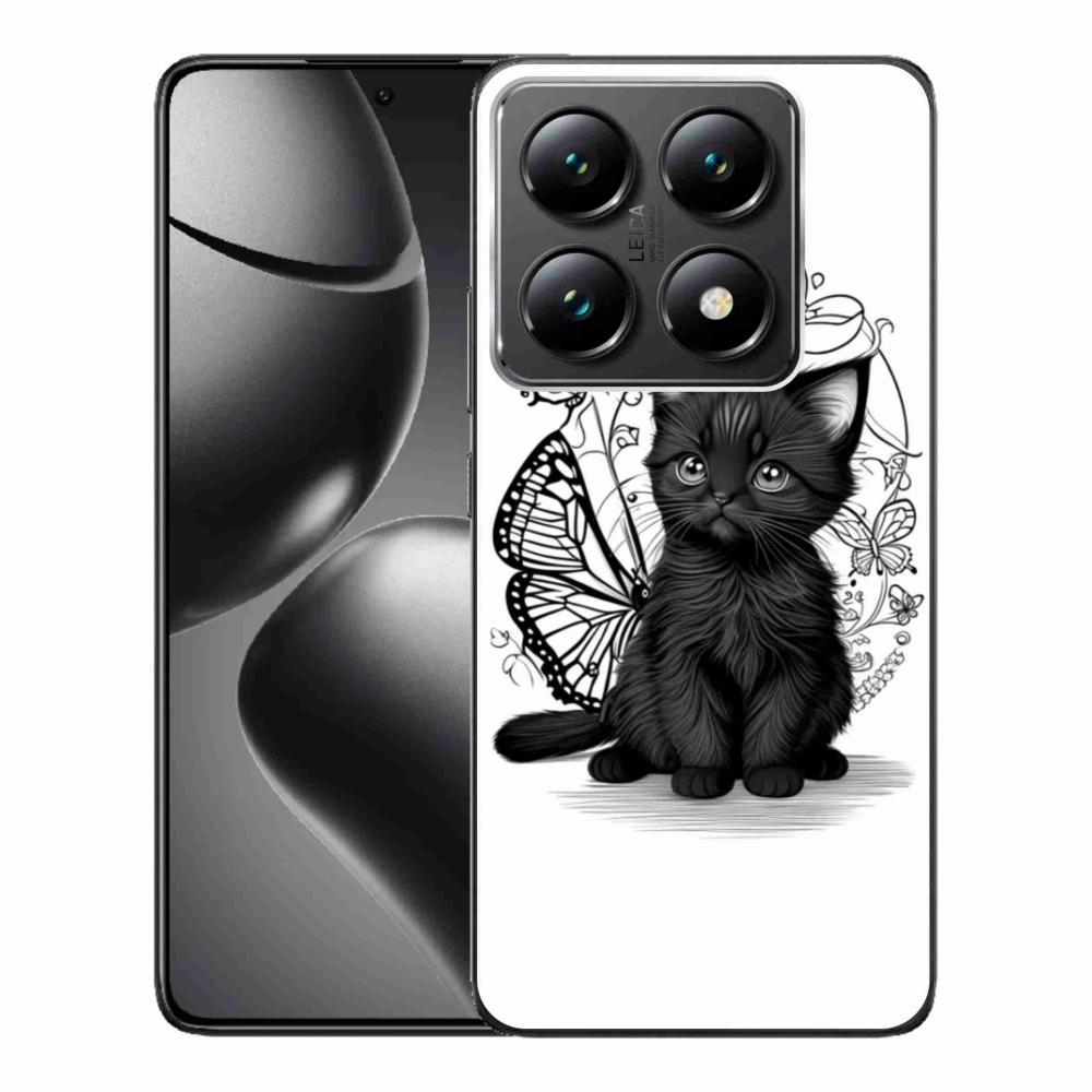 Gelový kryt mmCase na Xiaomi 14T Pro - černé kotě