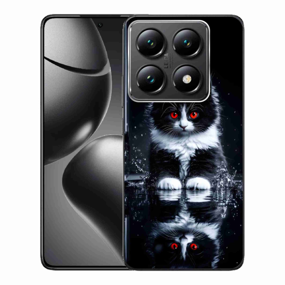 Gelový kryt mmCase na Xiaomi 14T Pro - černobílé kotě