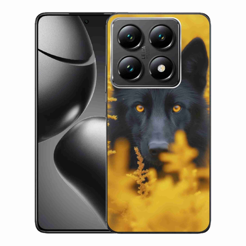 Gelový kryt mmCase na Xiaomi 14T Pro - černý vlk 2