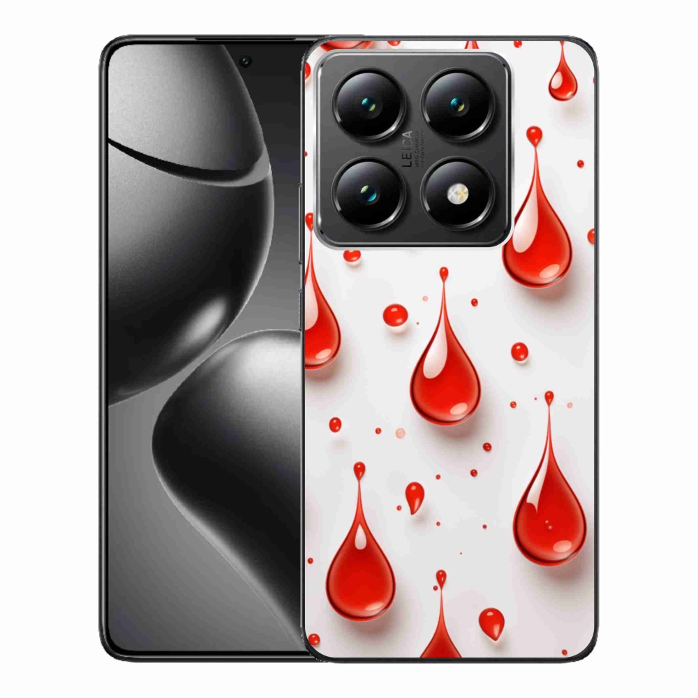 Gelový kryt mmCase na Xiaomi 14T Pro - červené kapky