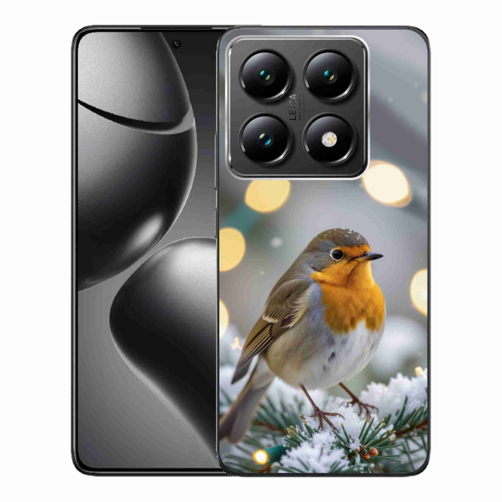 Gelový kryt mmCase na Xiaomi 14T Pro - červenka v zimě