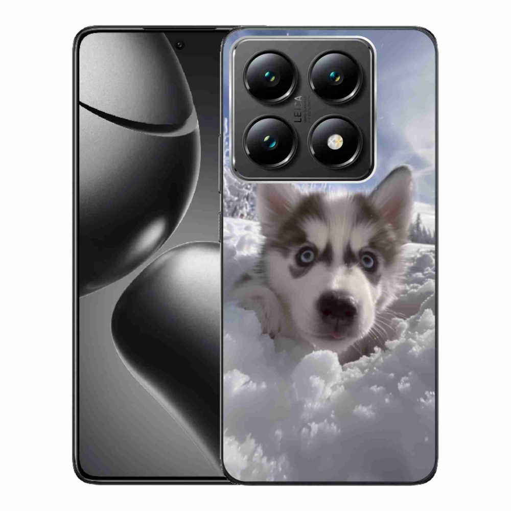 Gelový kryt mmCase na Xiaomi 14T Pro - husky ve sněhu