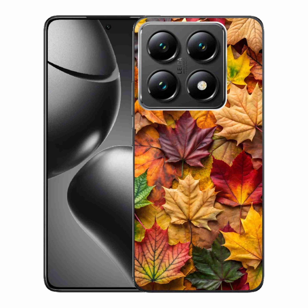 Gelový kryt mmCase na Xiaomi 14T Pro - javorové listy 2