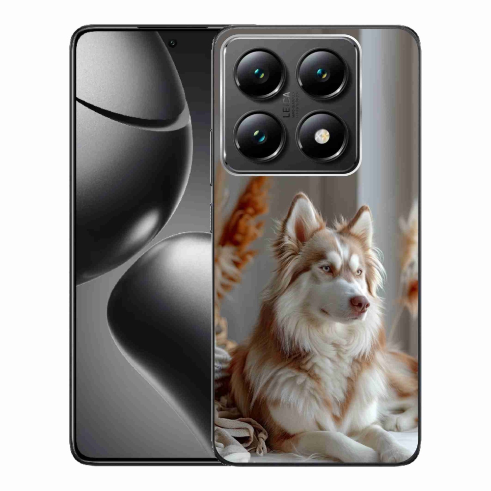 Gelový kryt mmCase na Xiaomi 14T Pro - klidný sibiřský husky