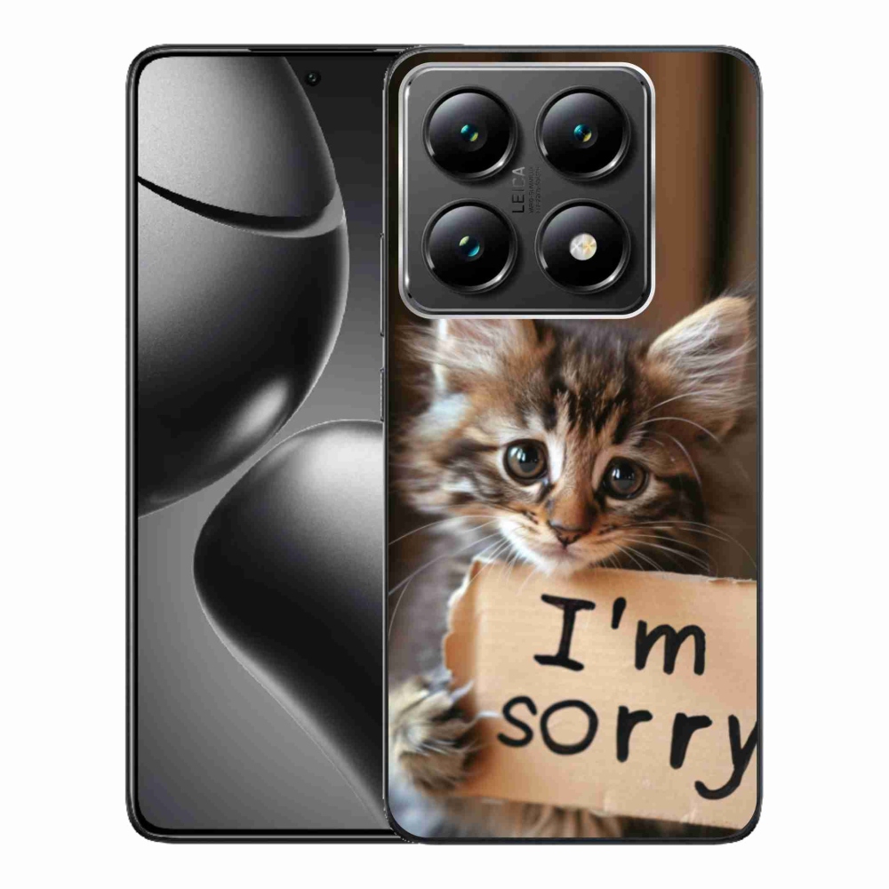 Gelový kryt mmCase na Xiaomi 14T Pro - kočíčí omluva