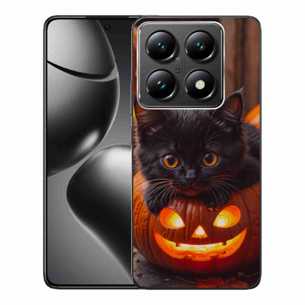 Gelový kryt mmCase na Xiaomi 14T Pro - kotě a dýně