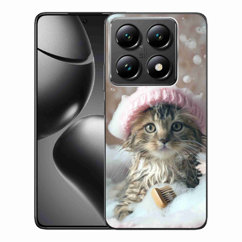 Gelový kryt mmCase na Xiaomi 14T Pro - kotě a koupel