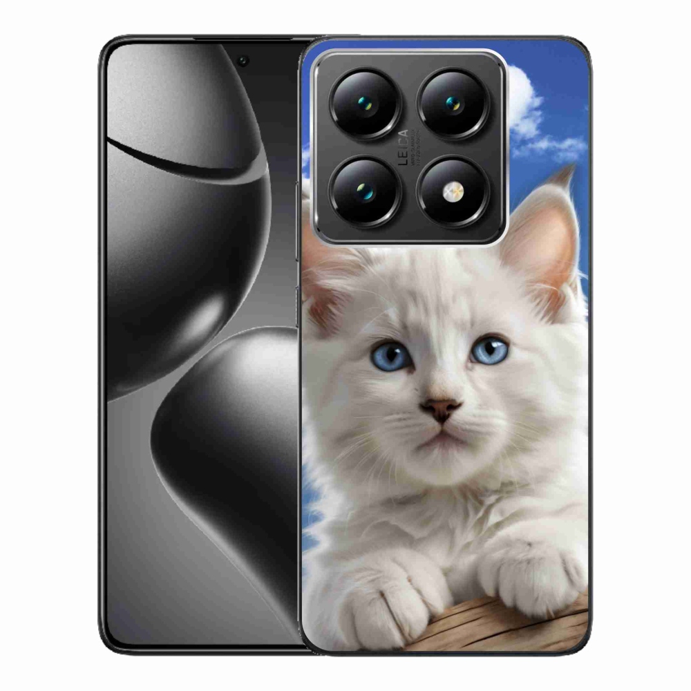 Gelový kryt mmCase na Xiaomi 14T Pro - kotě a oblaka