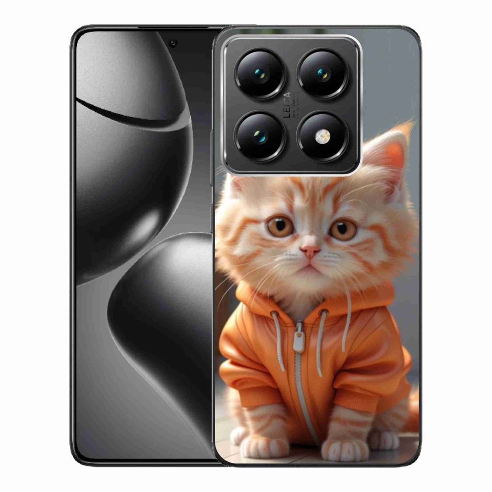 Gelový kryt mmCase na Xiaomi 14T Pro - kotě v mikině