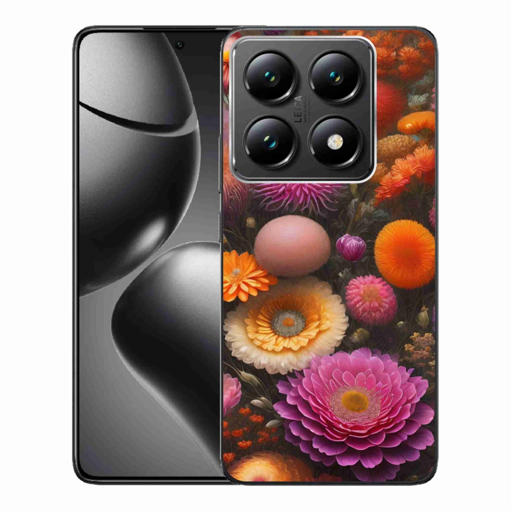 Gelový kryt mmCase na Xiaomi 14T Pro - květinová kompozice