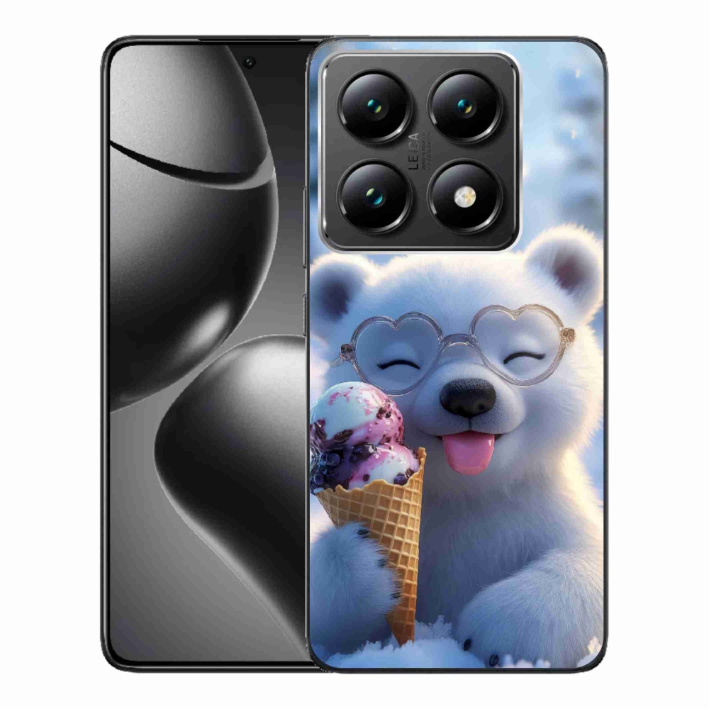 Gelový kryt mmCase na Xiaomi 14T Pro - medvídek se zmrzlinou
