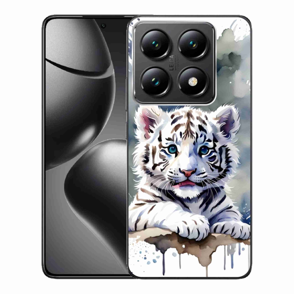 Gelový kryt mmCase na Xiaomi 14T Pro - mládě bílého tygra