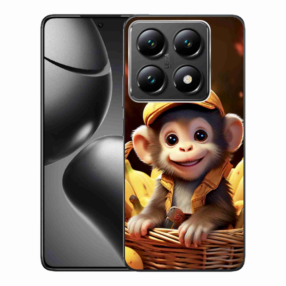 Gelový kryt mmCase na Xiaomi 14T Pro - opice v košíku