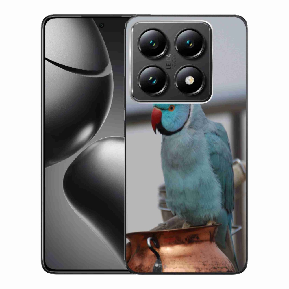Gelový kryt mmCase na Xiaomi 14T Pro - papoušek alexandr modrý