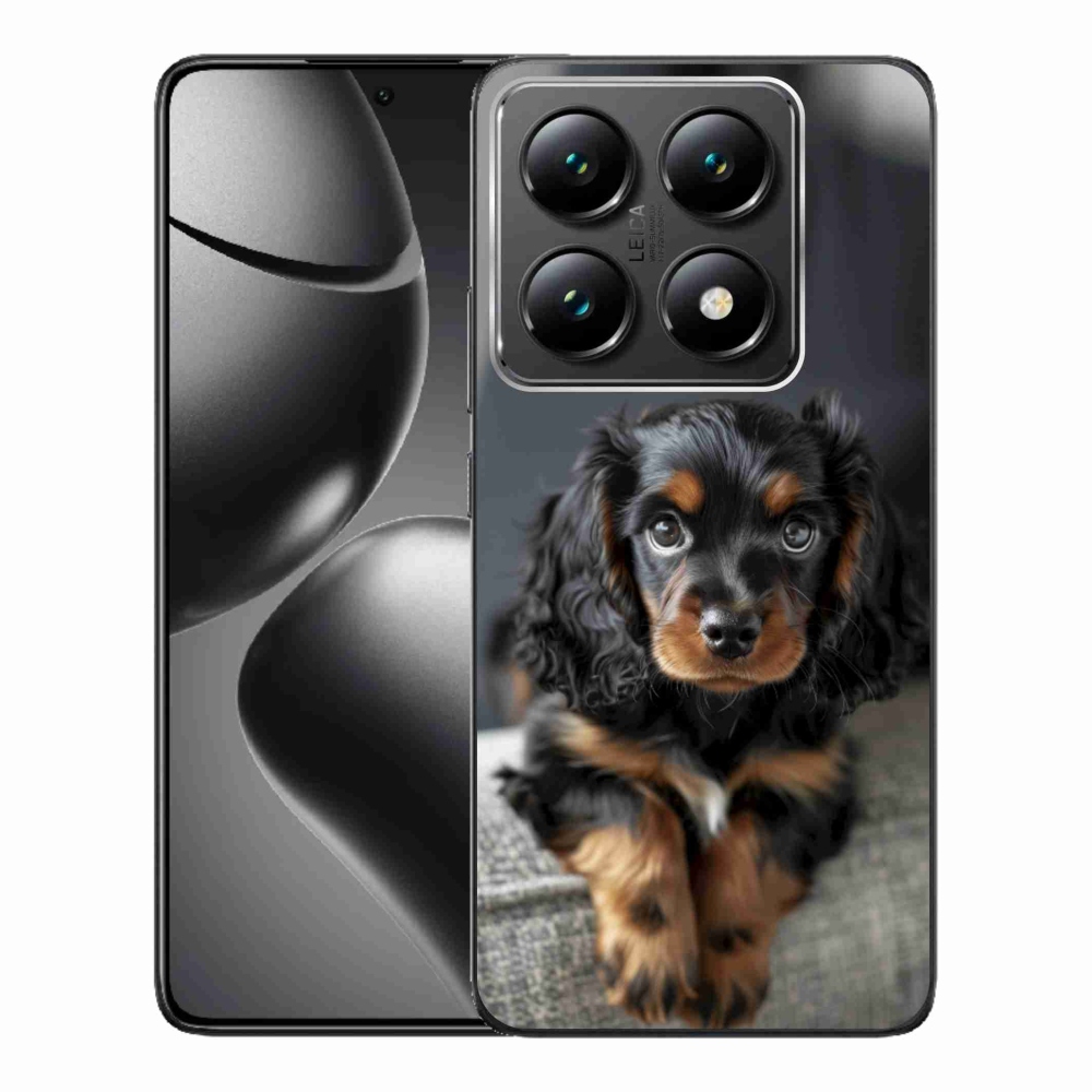 Gelový kryt mmCase na Xiaomi 14T Pro - roztomilý dlouhosrstý jezevčík