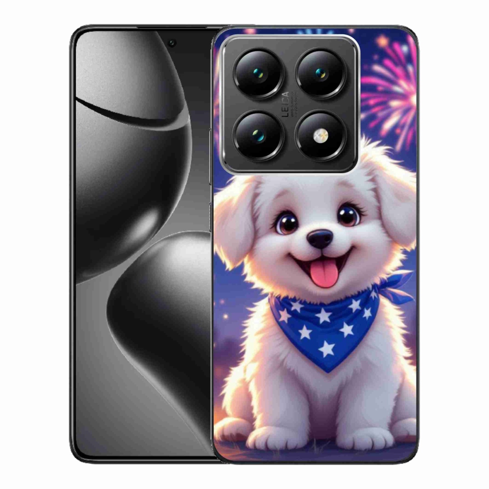 Gelový kryt mmCase na Xiaomi 14T Pro - slavnostní štěně