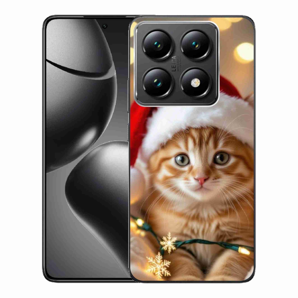 Gelový kryt mmCase na Xiaomi 14T Pro - vánoční kotě