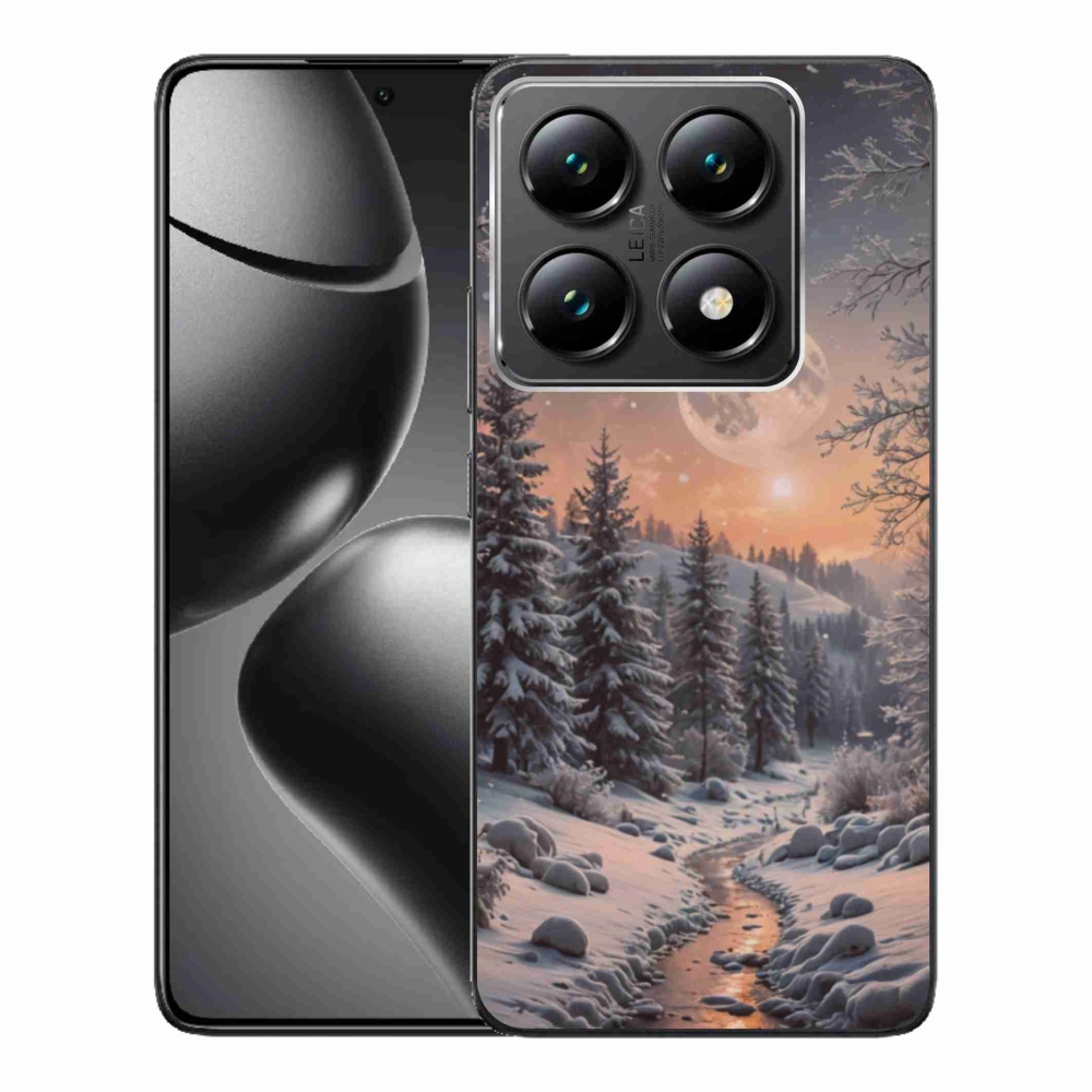 Gelový kryt mmCase na Xiaomi 14T Pro - zimní krajina 2