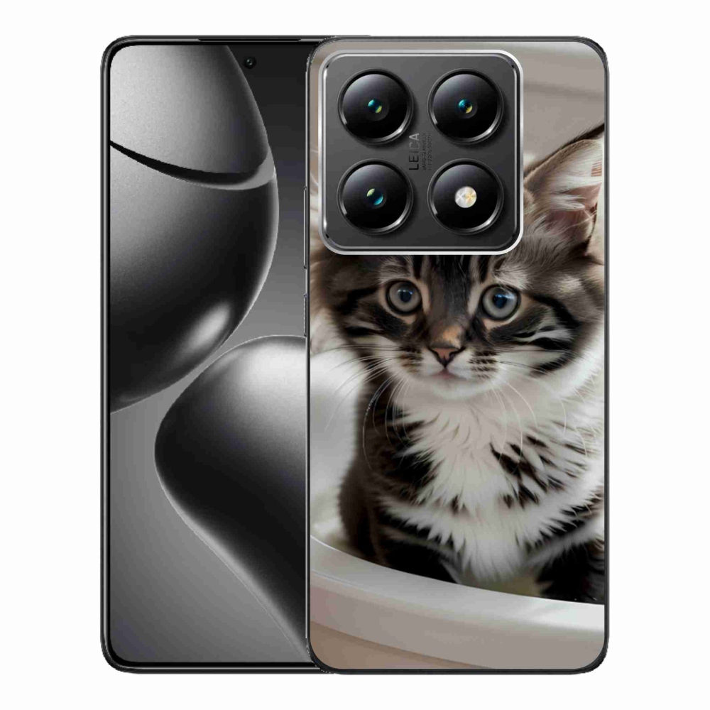 Gelový kryt mmCase na Xiaomi 14T Pro - zvědavé kotě