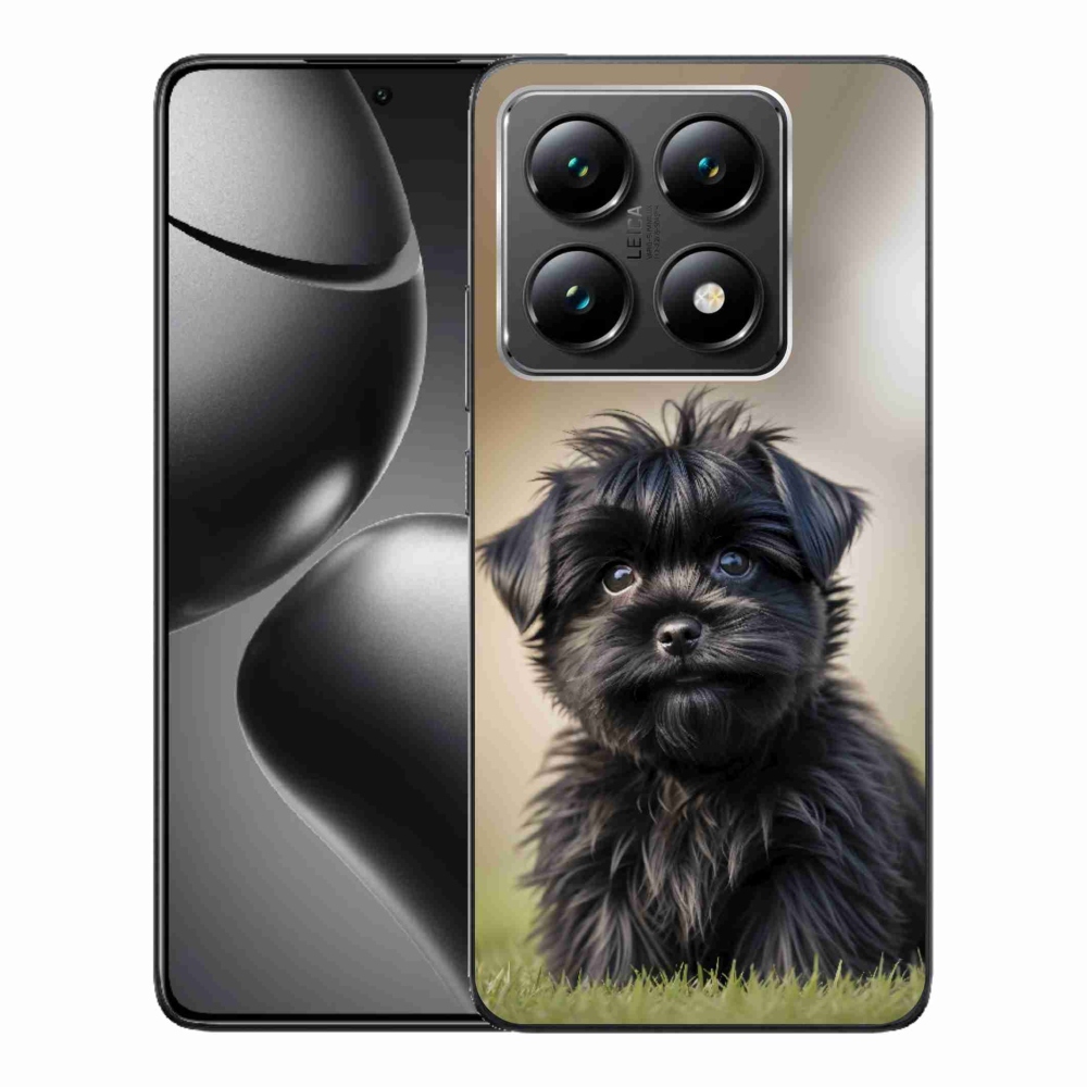 Gelový kryt mmCase na Xiaomi 14T - roztomilý černý pejsek