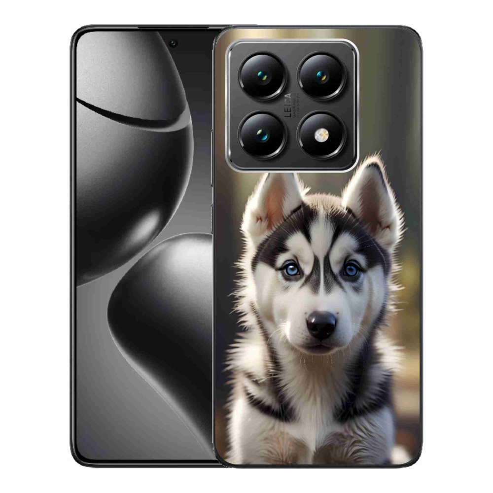Gelový kryt mmCase na Xiaomi 14T - roztomilý sibiřský husky