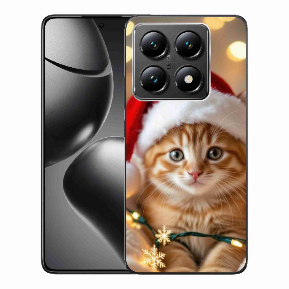 Gelový kryt mmCase na Xiaomi 14T - vánoční kotě