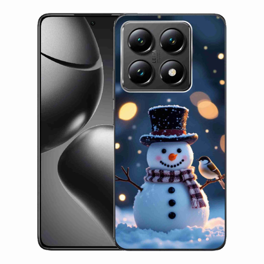Gelový kryt mmCase na Xiaomi 14T - vánoční sněhulák