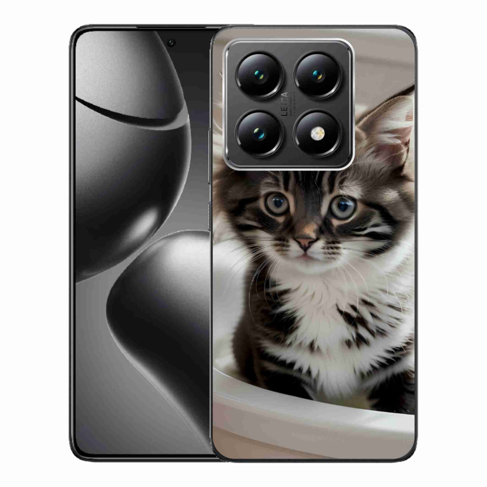 Gelový kryt mmCase na Xiaomi 14T - zvědavé kotě