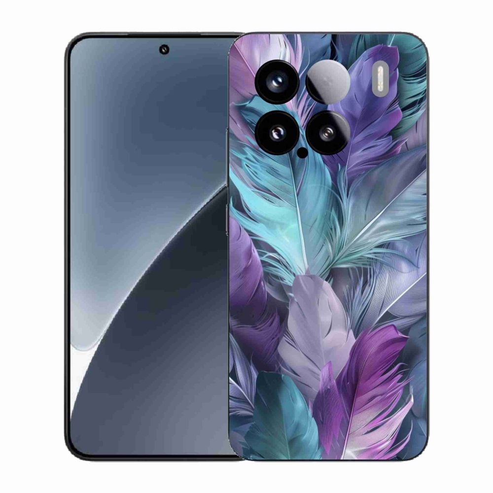 Gelový kryt mmCase na Xiaomi 15 - barevné peří 2