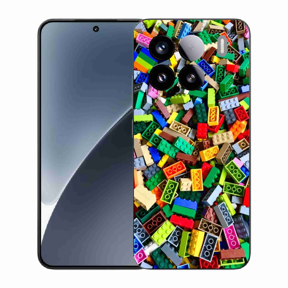 Gelový kryt mmCase na Xiaomi 15 - barevné stavební kostky
