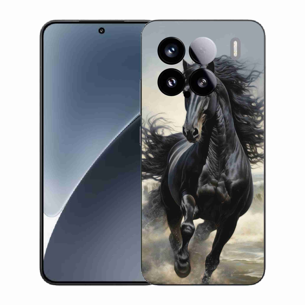 Gelový kryt mmCase na Xiaomi 15 - běžící černý kůň