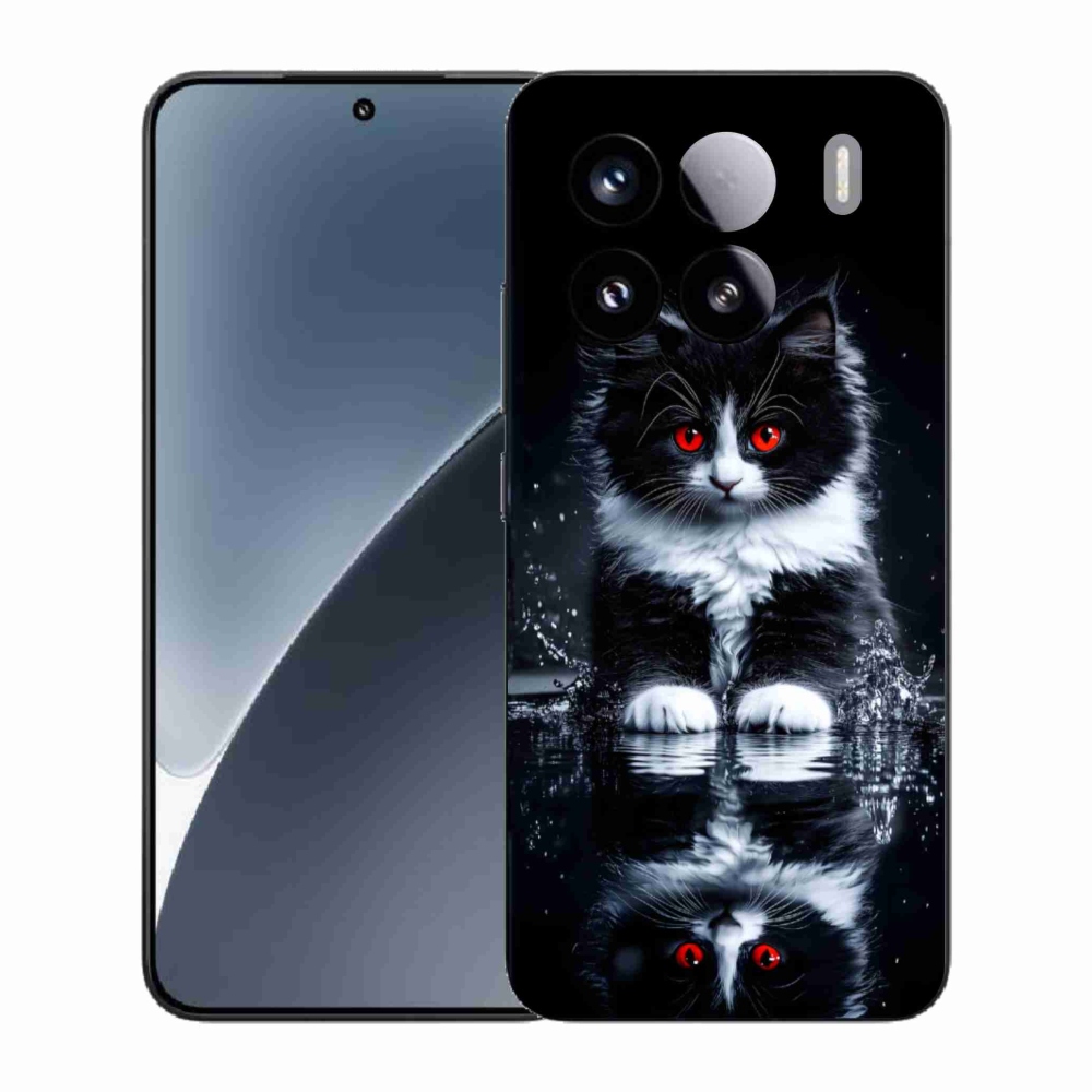 Gelový kryt mmCase na Xiaomi 15 - černobílé kotě