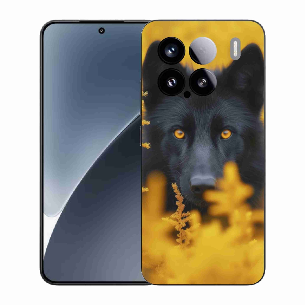 Gelový kryt mmCase na Xiaomi 15 - černý vlk 2