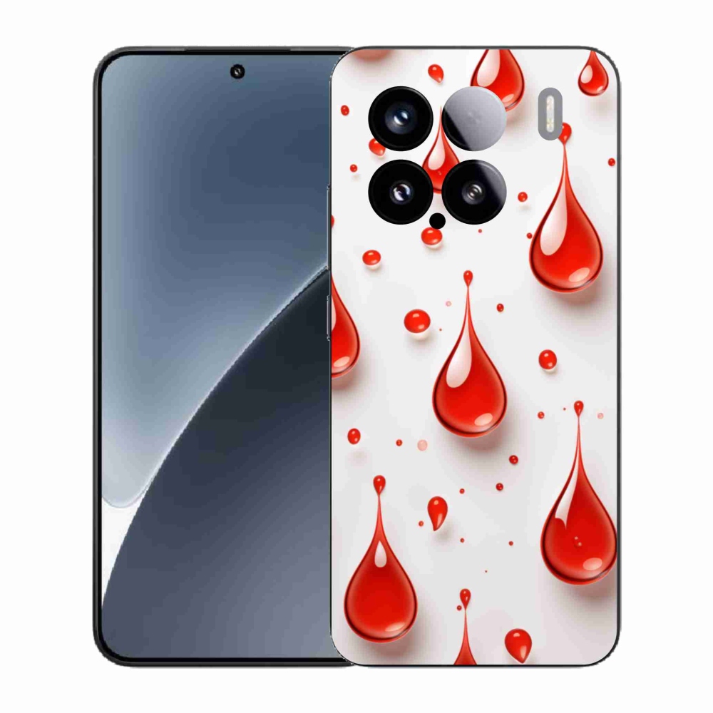 Gelový kryt mmCase na Xiaomi 15 - červené kapky