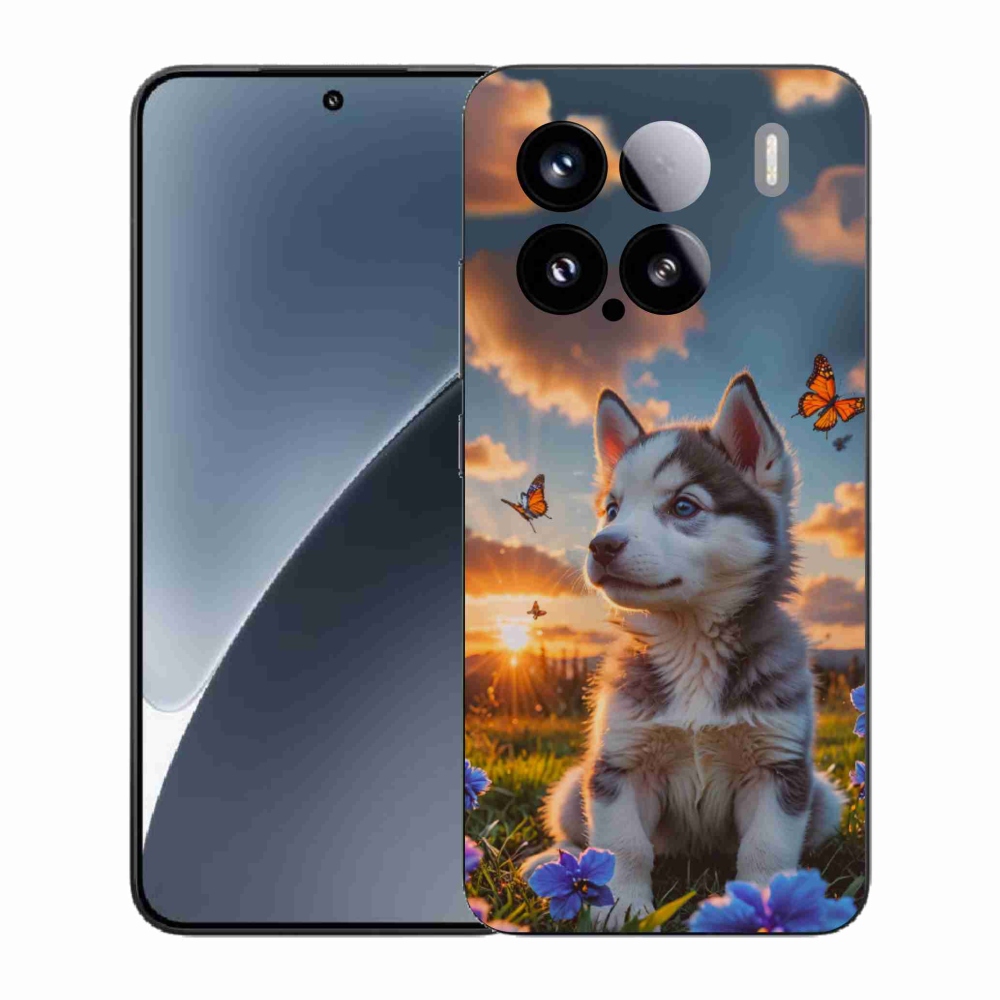 Gelový kryt mmCase na Xiaomi 15 - husky při západu slunce