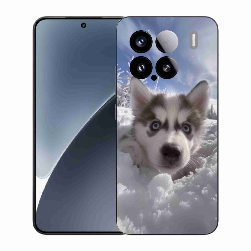 Gelový kryt mmCase na Xiaomi 15 - husky ve sněhu