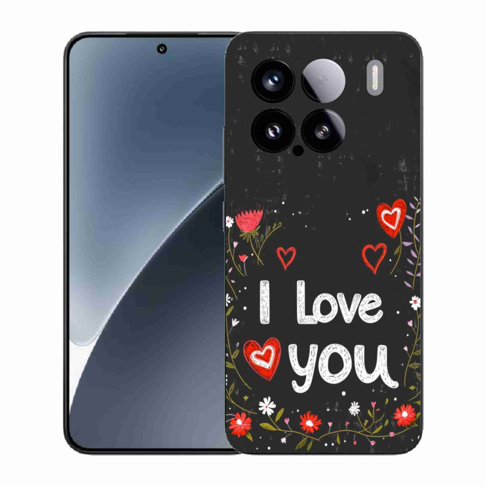 Gelový kryt mmCase na Xiaomi 15 - I love you černé pozadí
